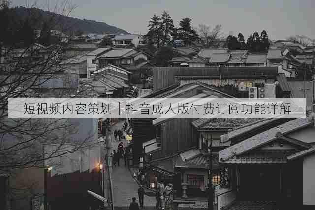 短视频内容策划|抖音成人版付费订阅功能详解